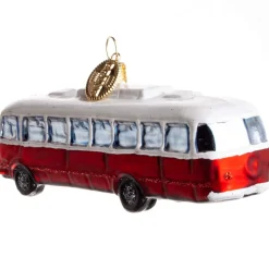 BUS 12 CM RØD HVID