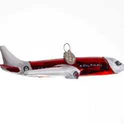 FLYVEMASKINE 13 CM RØD HVID