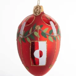 ÆG FLAG GRØNLAND 10 CM RØD