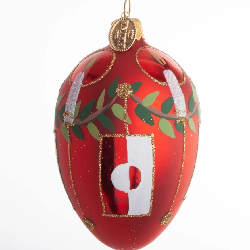ÆG FLAG GRØNLAND 10 CM RØD