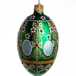 ÆG GUSTAVIANSK EMPIRE 10 CM GRØN MAT