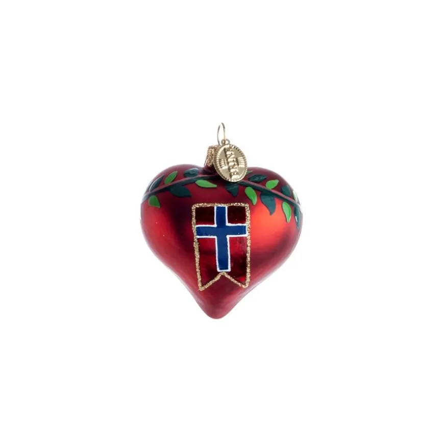 HJERTE FLAG 5 CM RØDT NO