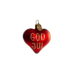 HJERTE GOD JUL 5 CM RØDT