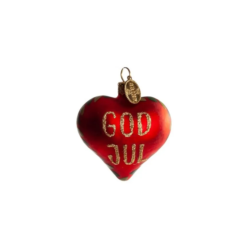 HJERTE GOD JUL 5 CM RØDT