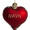 HJERTE NAVN 5 CM RØDT
