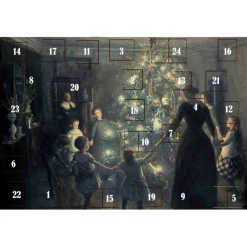 JULEKALENDER POSTKORT A6 GLADE JUL