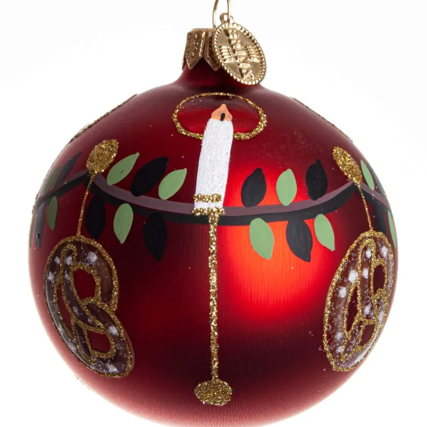 KUGLE 2024 KRINGLE 8 CM RØD