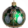 KUGLE GUSTAVIANSK EMPIRE 8 CM GRØN MAT