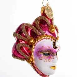 MASKERADE MASKE 7 CM PINK