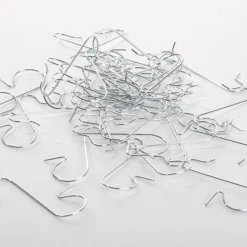50 STK. KROGE SØLVFARVET - 3 CM