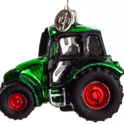 TRAKTOR 6 CM GRØN MED RØD FÆLG