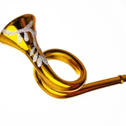 TROMPET 9 CM GULDFARVET